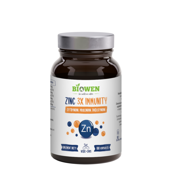 Cynk shoper Cynk - ZINC 3X IMMUNITY - 100 kapsułek BIOWEN