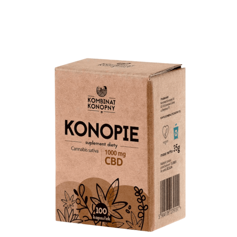 Konopie-w-kapsulkach-1000mg shoper Konopie w kapsułkach 100 x 10 mg CBD