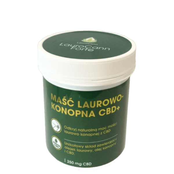 Laurocann_250 shoper LauroCann Forte najmocniejsza maść konopna 20% z CBD i olejem laurowym 250ml