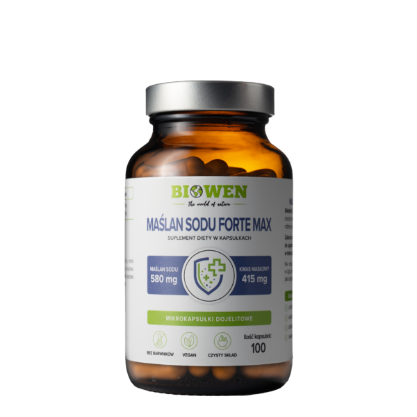 Maslan sodu new shoper Maślan sodu - 100 kapsułek - 580 mg BIOWEN