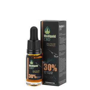 Medigold 30% 10 ml shoper Medigold złoty Olej CBD 30% 10 ml 3000 mg pełne spektrum Certyfikowany