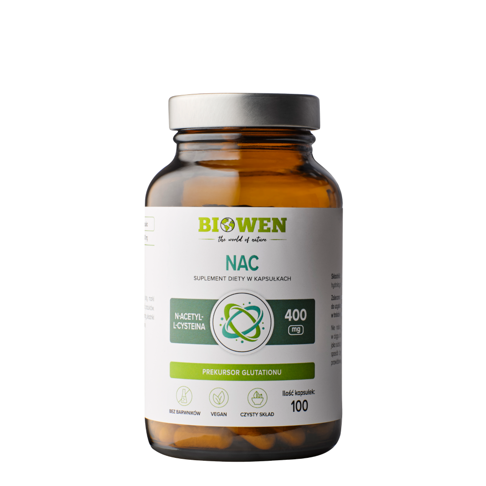 Nac 400 mg new shoper NAC 400 mg - 100 kapsułek BIOWEN