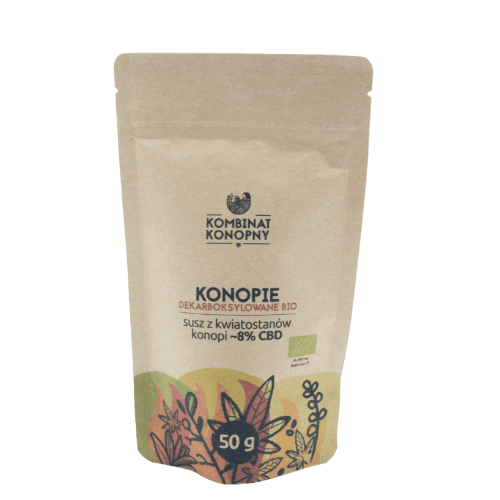 Susz dekarboksylowany shoper Konopie dekarboksylowane BIO – susz z kwiatostanów konopi ~8% CBD 50 g