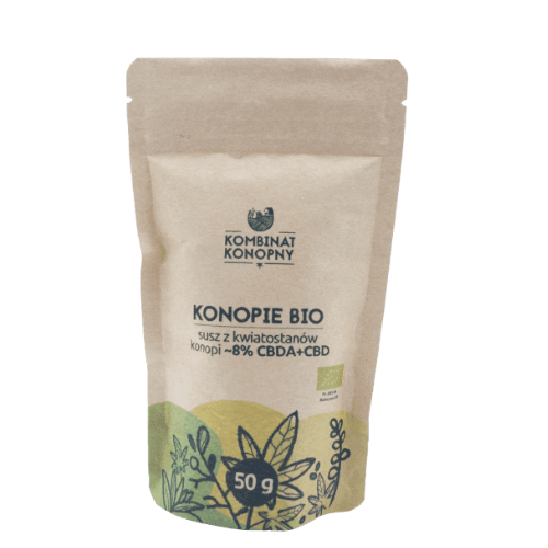 Susz konopny CBD CBDA shoper Konopie BIO – susz z kwiatostanów konopi ~8% CBDA/CBD 50 g