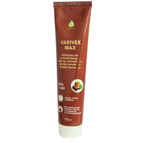 Varivex_Max shoper Varivex Max Żel na obrzęk nóg i żylaki kasztanowiec, ruszczyk, rutyna 175ml