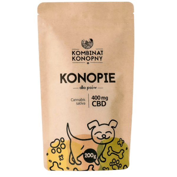 karma-z-cbd-dla-psow-kombinat-konopny shoper Konopie dla psów – karma uzupełniająca z 400 mg CBD 200 g