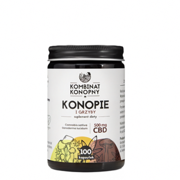 konopie i grzyby zielonyczas_pl Konopie i grzyby 500 mg CBD - 100 kapsułek