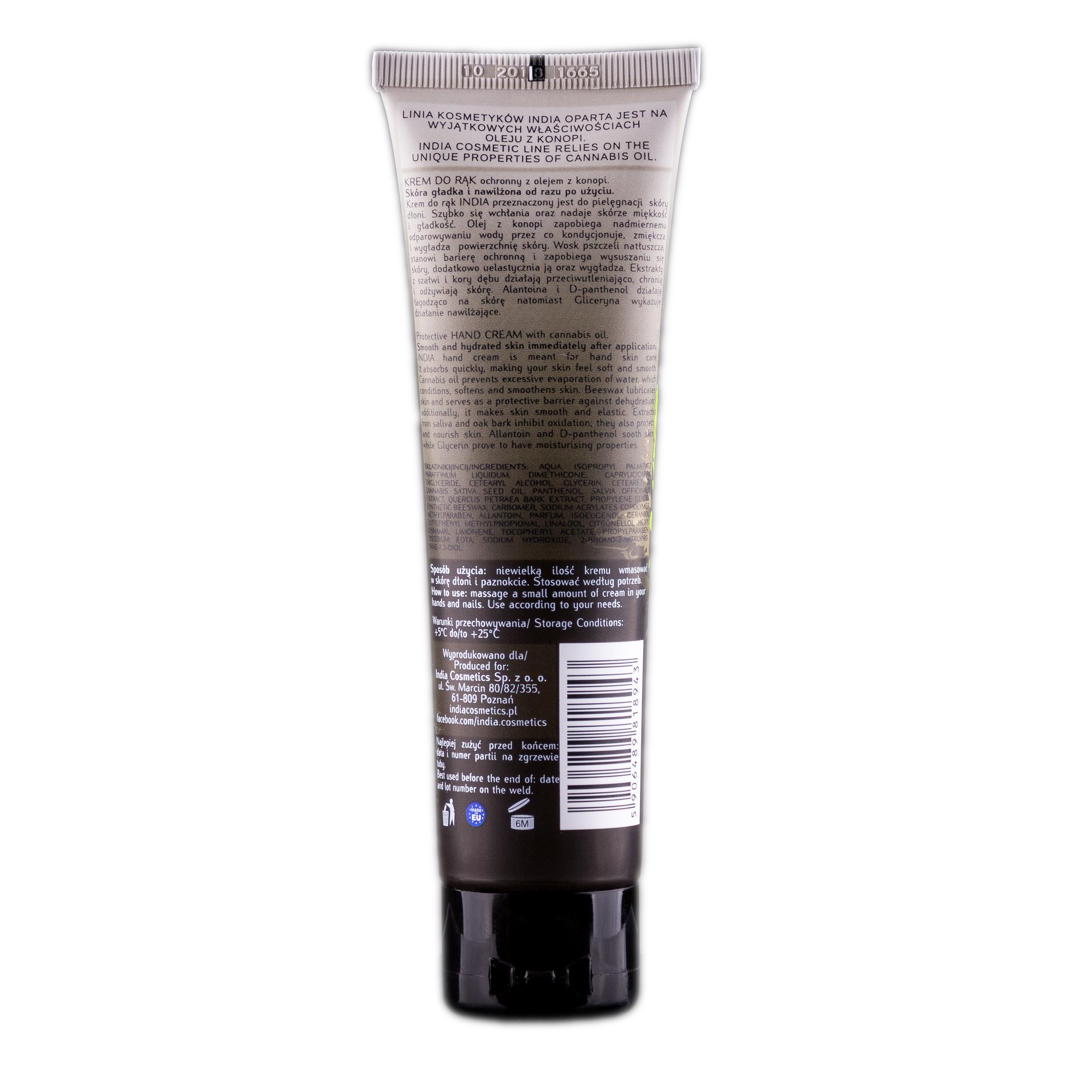 krem do rak tyl Krem do rąk z olejem konopnym INDIA 100 ml