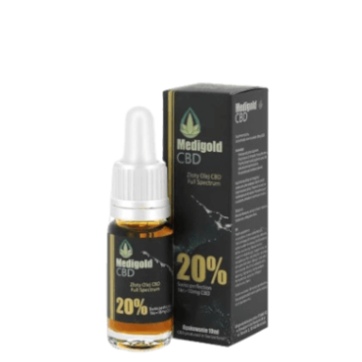 olej-cbd-20-medigold shoper Medigold złoty Olej CBD 20% 10 ml 2000 mg pełne spektrum Certyfikowany
