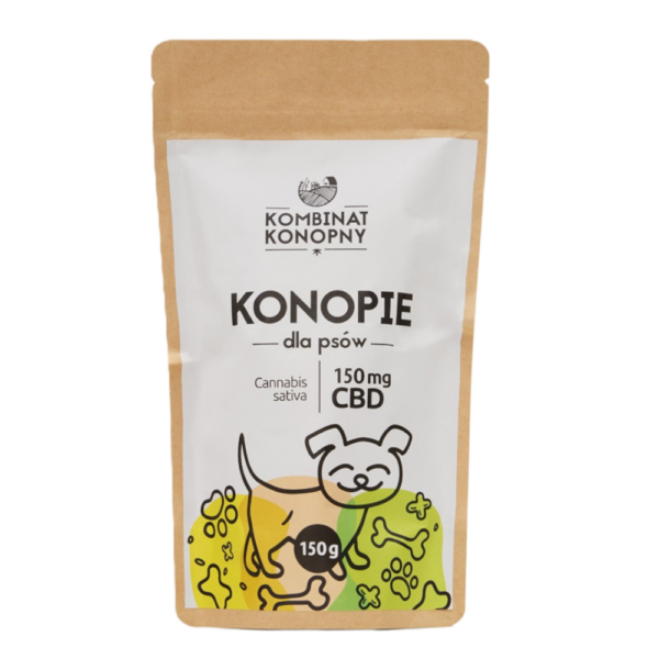 Konopie dla psów 150g – karma uzupełniająca z 150mg CBD